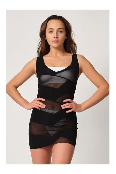 gudubags Black Mi Emay 2934 Recovery Dress Laser Corset