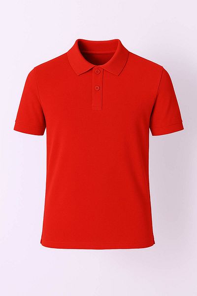 trender Polo Neck Red Men's T-Shirt 2127
