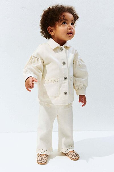 H&M Flared cotton twill trousers