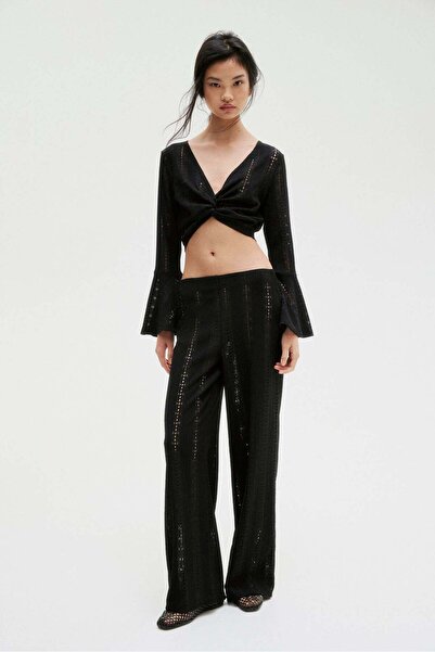 H&M Lace jersey trousers