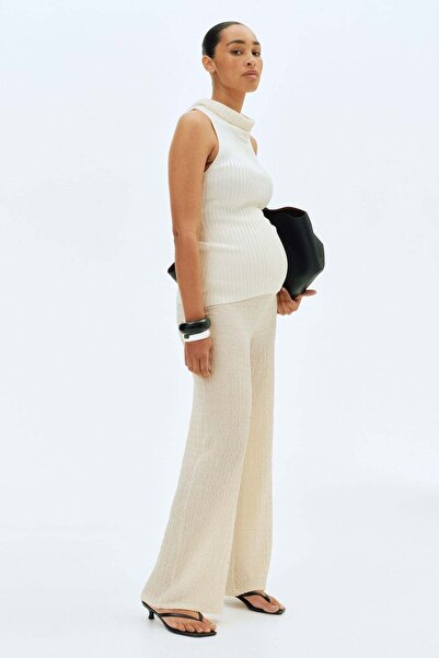 H&M MAMA Textured jersey trousers