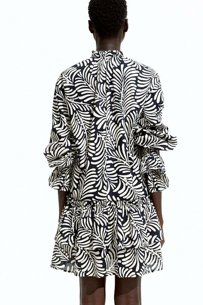 H&M Flounced tie-belt dress