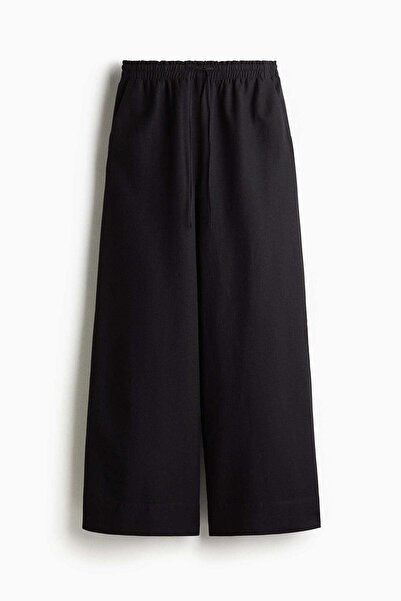 H&M Wide linen-blend trousers