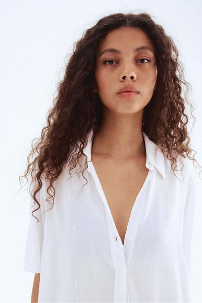 H&M Crinkled Viscose Shirt