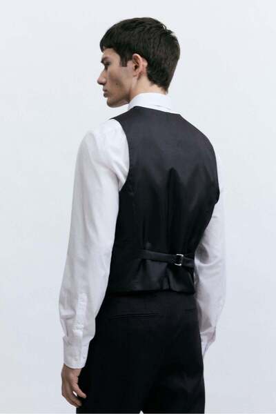 H&M Slim Fit Linen suit waistcoat