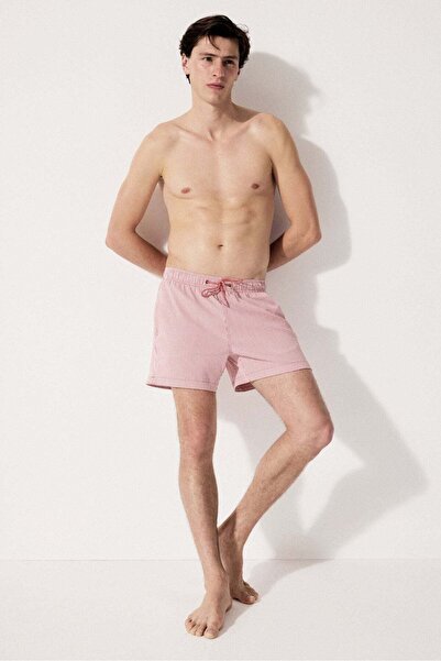 H&M شورت سباحة من قماش السيراكر