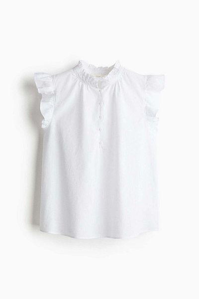 H&M Linen-blend Blouse