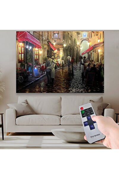 EMYA HOME Led Işıklı Uzaktan Kumandalı Romantik Aşk Kanvas Tablo