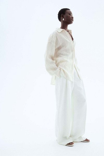 H&M Oversized linen shirt