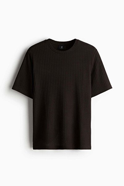 H&M Regular Fit Rib-knit T-shirt