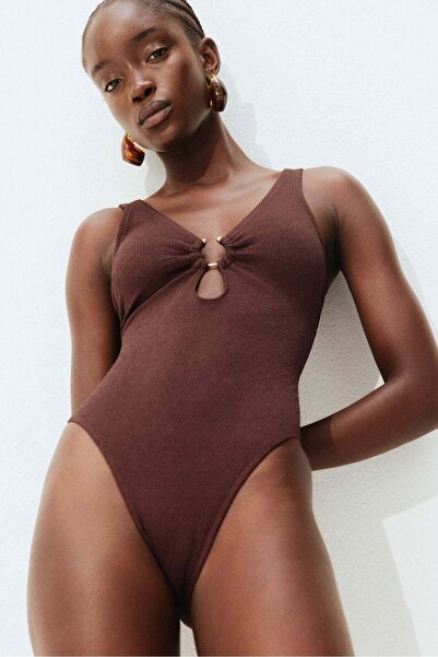 H&M Padded-cup High Leg Swimsuit