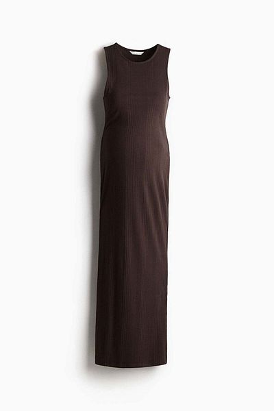 H&M MAMA Ribbed viscose dress