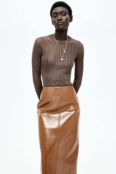 H&M Coated pencil skirt