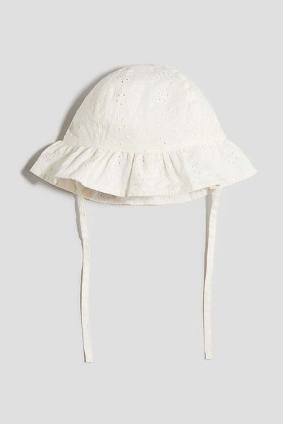 H&M Broderie Anglaise Cotton Sun Hat