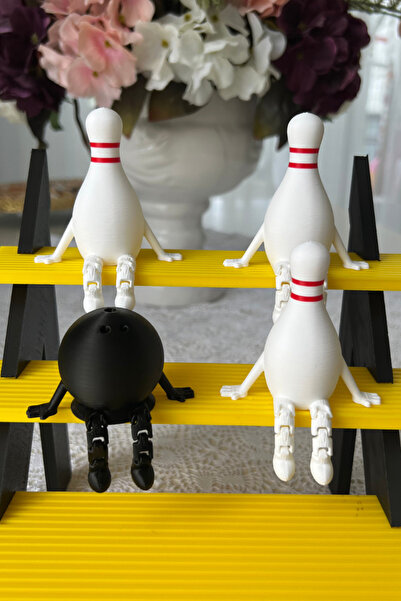 lina hobby Sevimli Bowling Labut Karakterleri Dekorasyon Seti Eğlenceli Ofis & Ev Dekoru