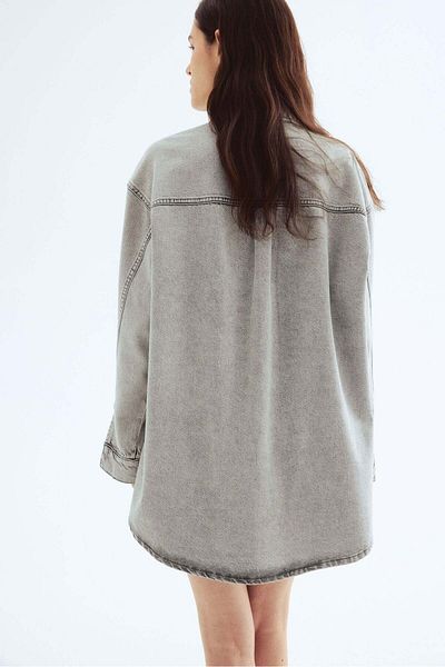 H&M Feather Soft Oversized denim shirt
