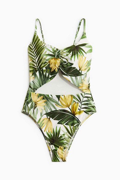 H&M Padded-cup High-leg Swimsuit