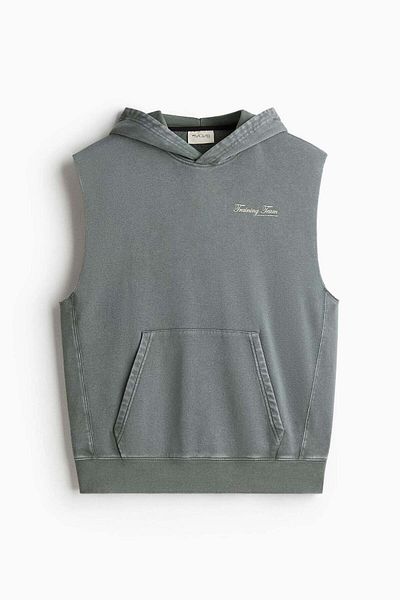H&M Loose Fit Sleeveless Sports Hoodie