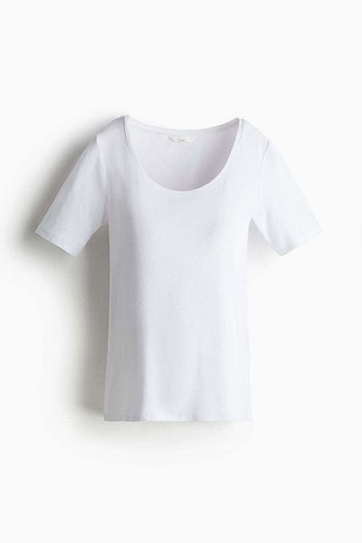 H&M MAMA Scoop-neck top