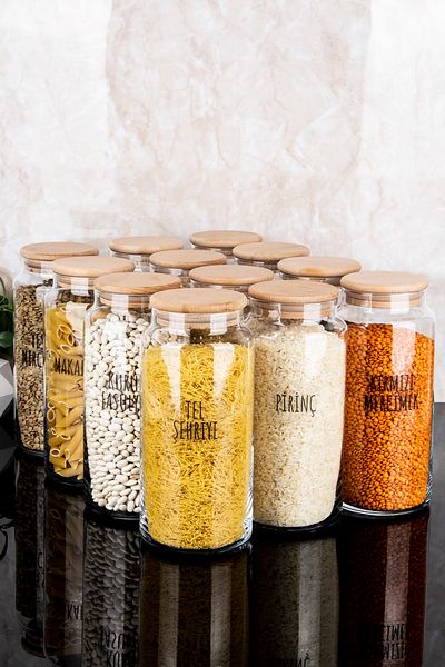 Dolkin Home Transparent Pulses Set Tag Water Resistant 25 Pieces Food Storage Container Set Tag 5 cm X 4.cm