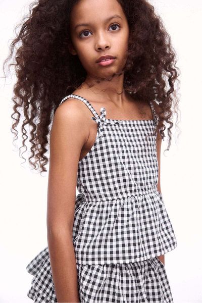 H&M Bow-detail Peplum Top