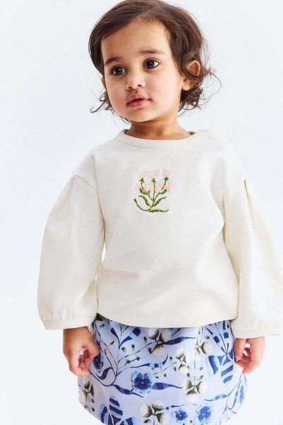 H&M Embroidery-motif sweatshirt
