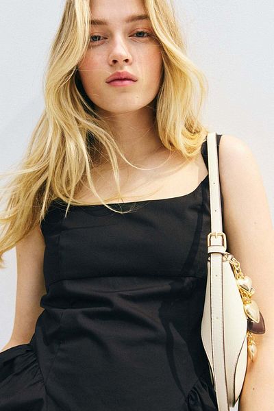 H&M Open-back cotton poplin dress
