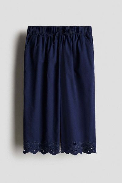 H&M Broderie Anglaise Cropped Trousers