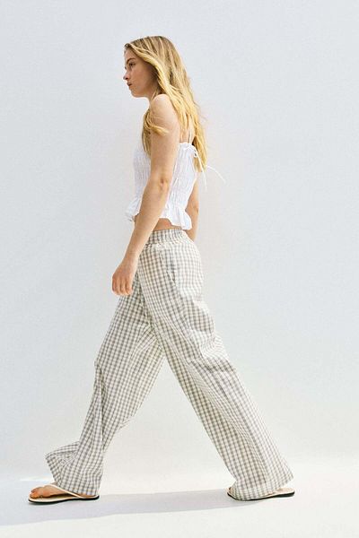 H&M Seersucker Drawstring Trousers