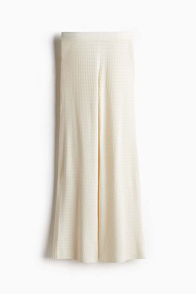 H&M Pointelle-knit trousers