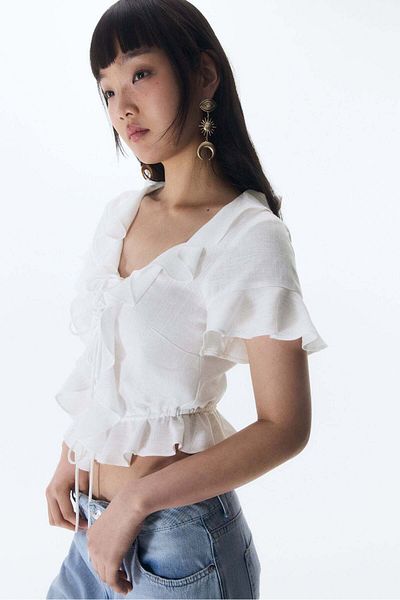 H&M Flounced blouse
