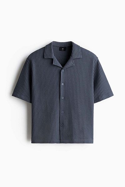 H&M Loose Fit Waffled resort shirt