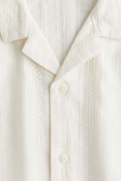 H&M Textured Cotton Resort Shirt
