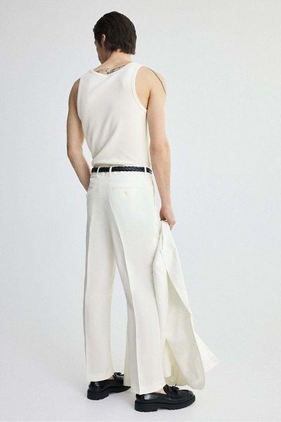 H&M Regular Fit Linen-blend suit trousers