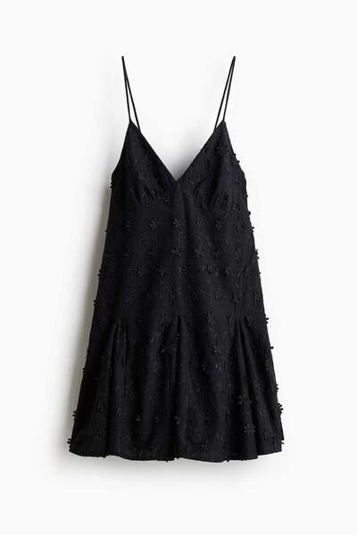 H&M Appliquéd cotton dress