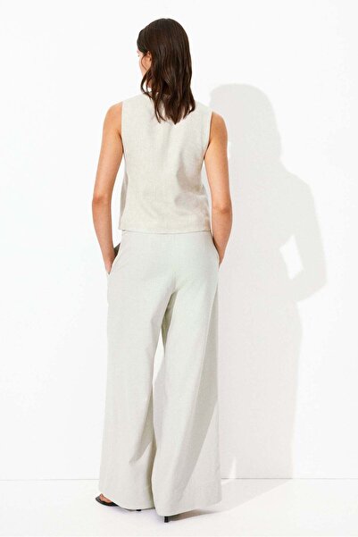 H&M Wide linen-blend trousers