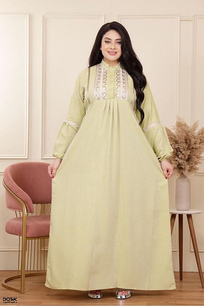 Generies Linen abaya made of light and comfortable linen material with an elegant and modern design, ideal for everyday use