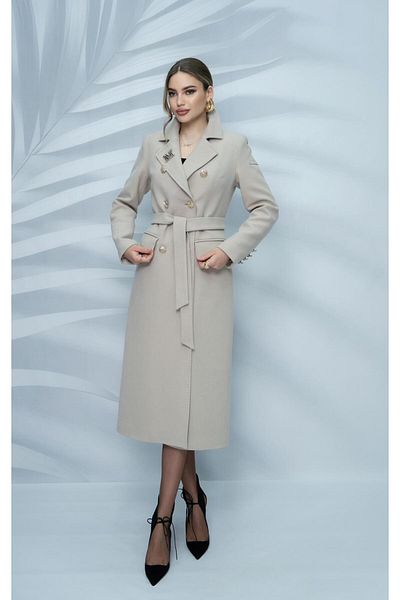 Eccim Fashion Button Detailed Long Cashmere Women's Coat