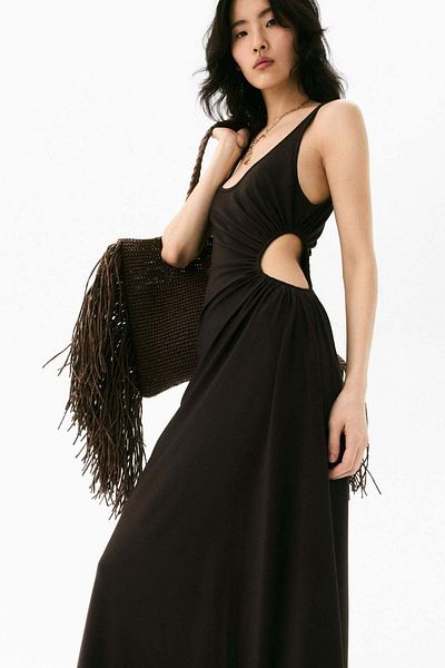 H&M Draped cut-out dress
