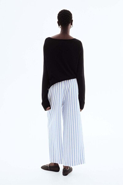 H&M Cropped linen-blend trousers