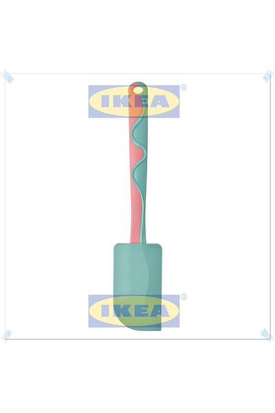 IKEA Gubbröra Pink Turquoise Silicone Spatula, Length: 25 cm
