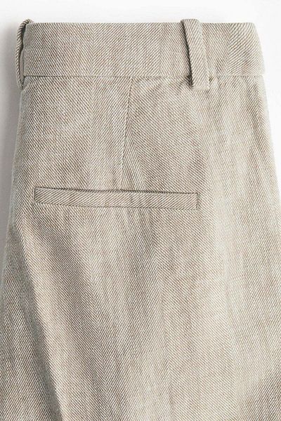 H&M Wide Linen-blend Trousers