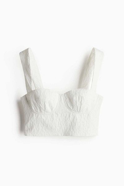 H&M Jacquard-weave crop top