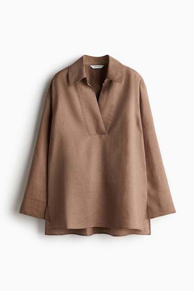 H&M Ramie Popover Shirt