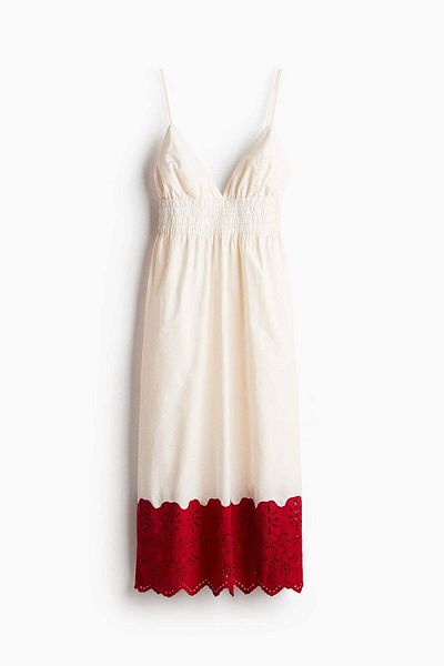 H&M Broderie Anglaise-detail Dress