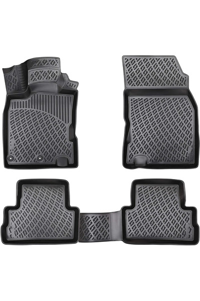 Rizline Nissan Qashqai 2013-2021 Araca Özel 3D Havuzlu Paspas Siyah BMY