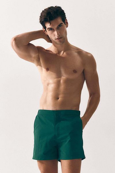H&M Piping-detail swim shorts
