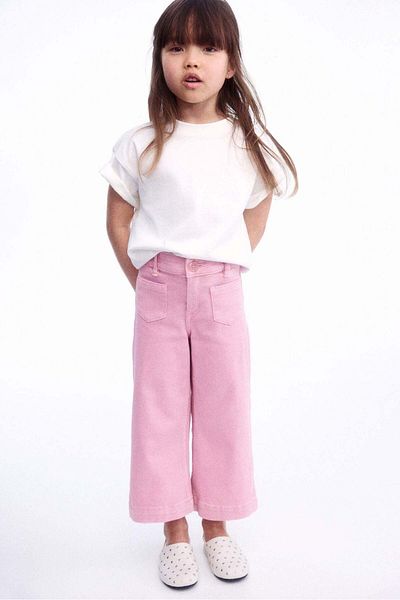 H&M Flared twill capri trousers