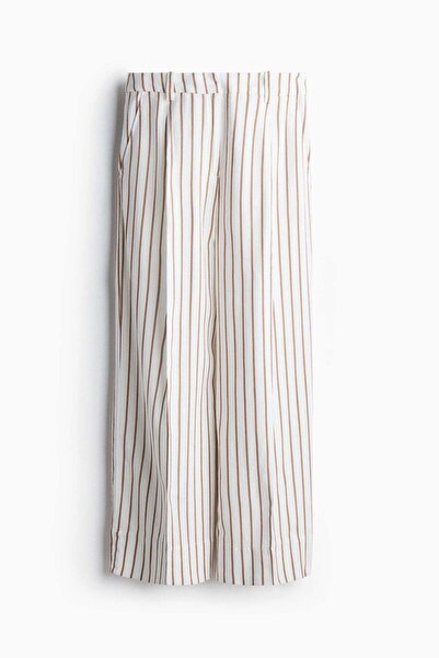 H&M Wide linen-blend trousers