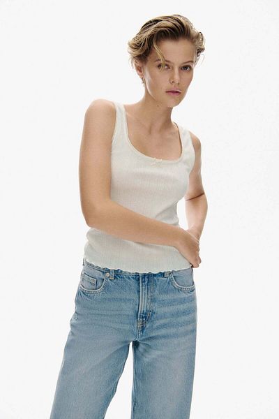 H&M Pointelle Jersey Vest Top